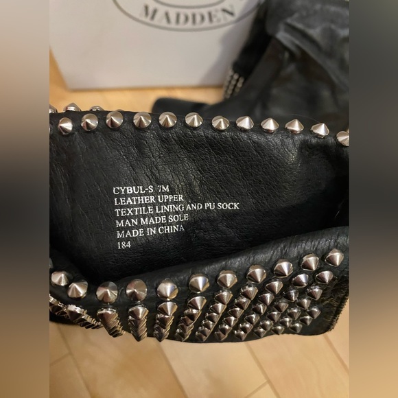 Steve Madden Leather Stud Boots - Picture 6 of 8
